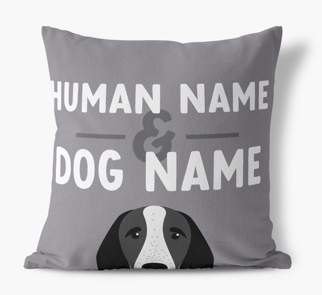 Human And Pet Name: Personalised {breedFullName} Canvas Cushion