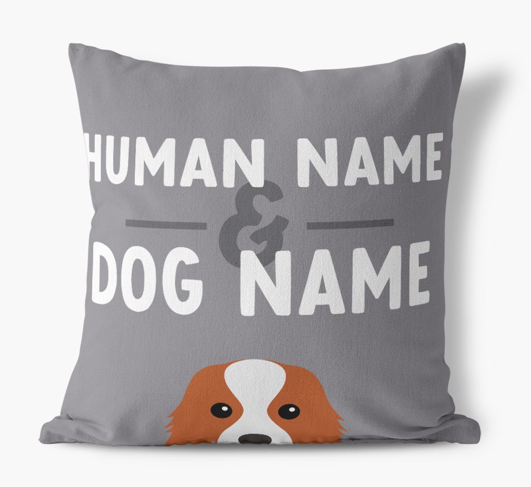 Human And Pet Name: Personalised {breedFullName} Canvas Cushion