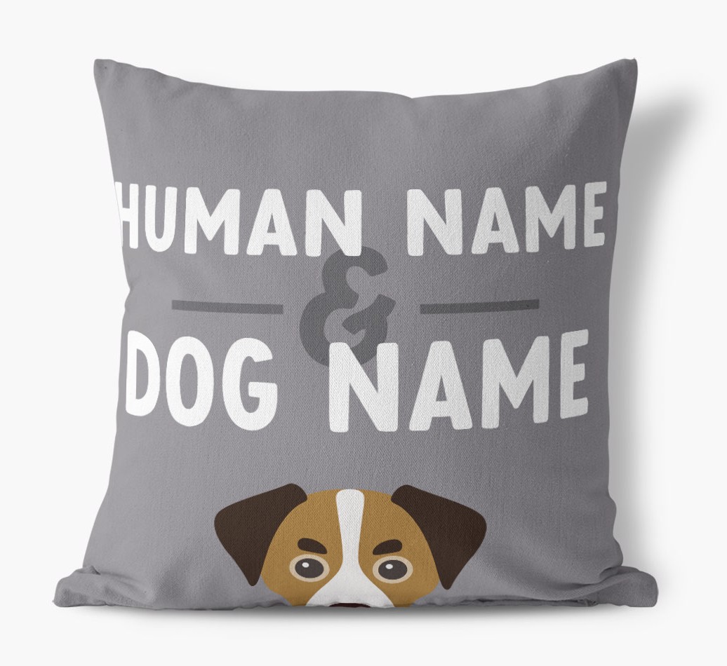 Human And Pet Name: Personalised {breedFullName} Canvas Cushion