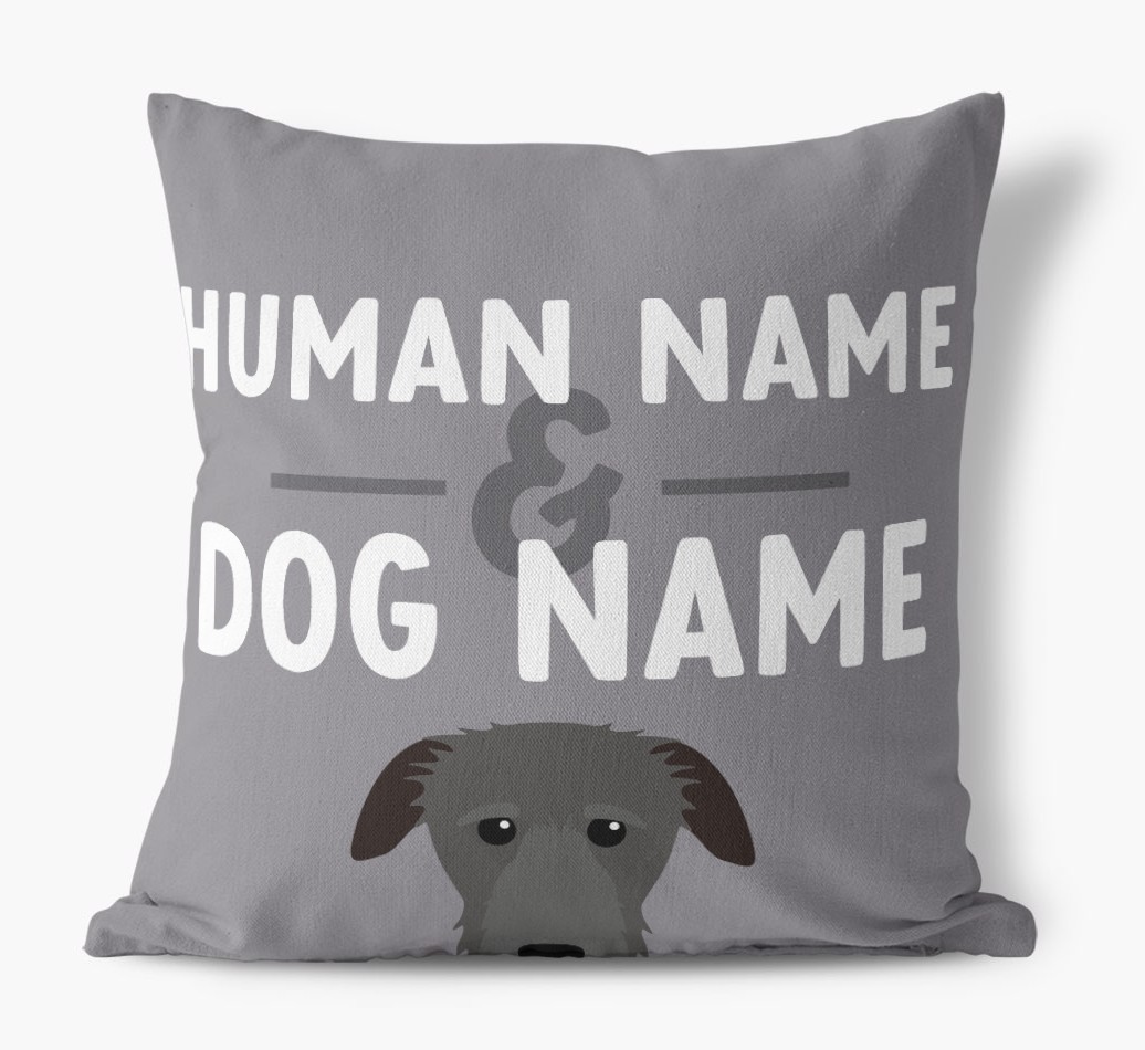 Human And Pet Name: Personalised {breedFullName} Canvas Cushion