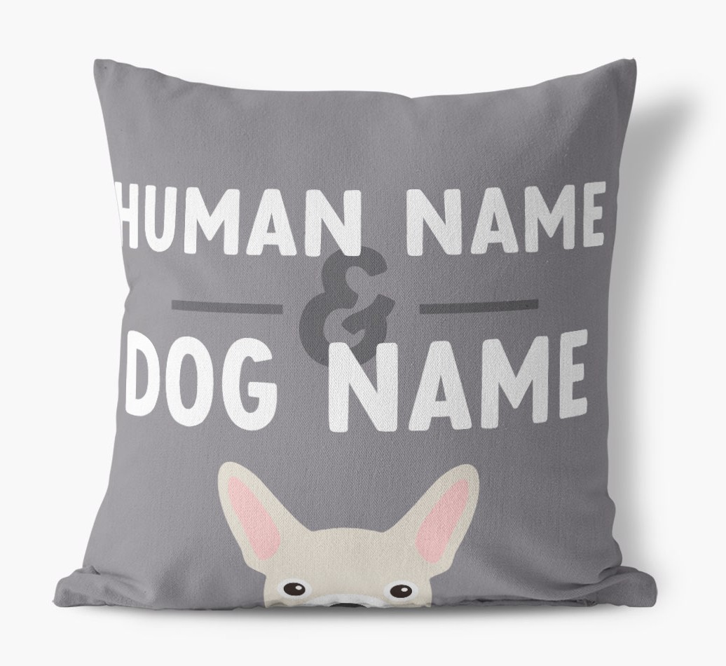 Human And Pet Name: Personalized {breedFullName} Canvas Pillow