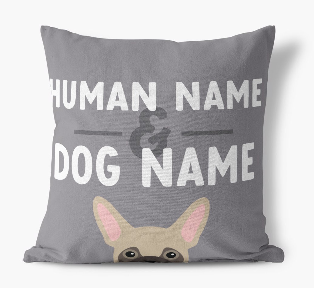 Human And Pet Name: Personalised {breedFullName} Canvas Cushion