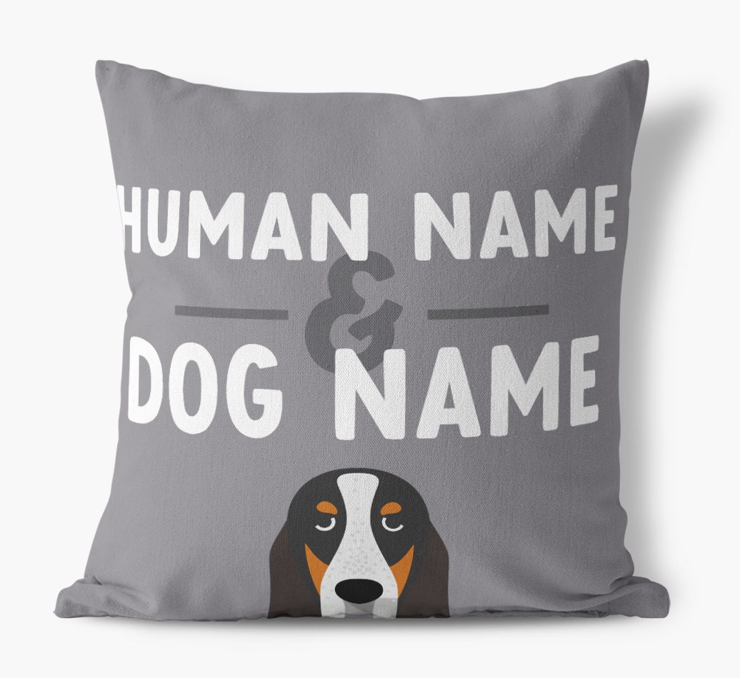 Human And Pet Name: Personalised {breedFullName} Canvas Cushion