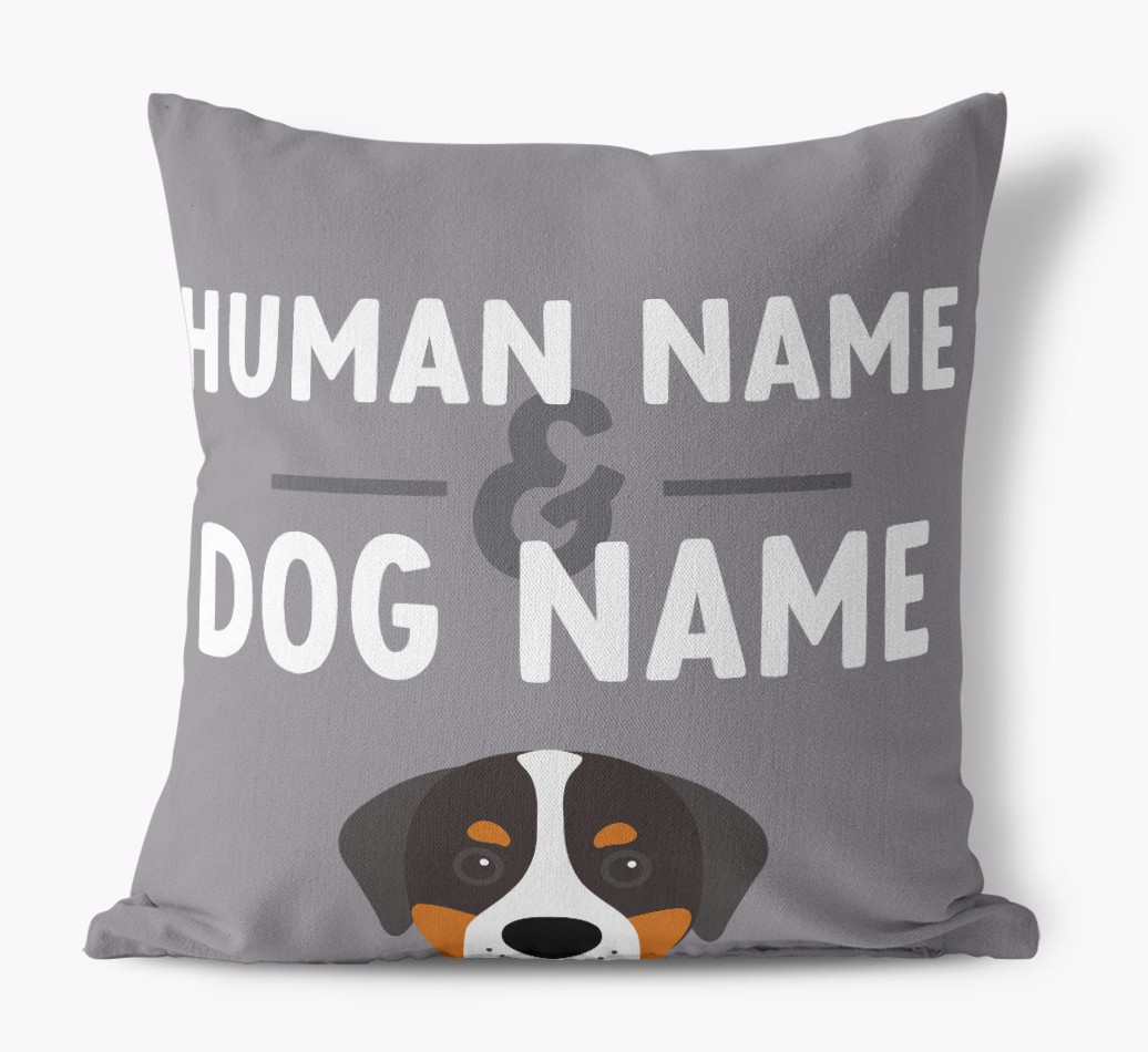 Human And Pet Name: Personalised {breedFullName} Canvas Cushion