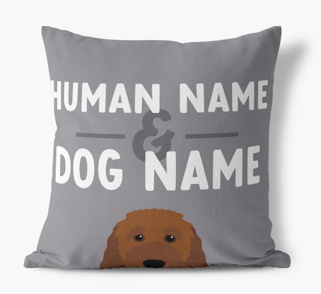 Human And Pet Name: Personalised {breedFullName} Canvas Cushion