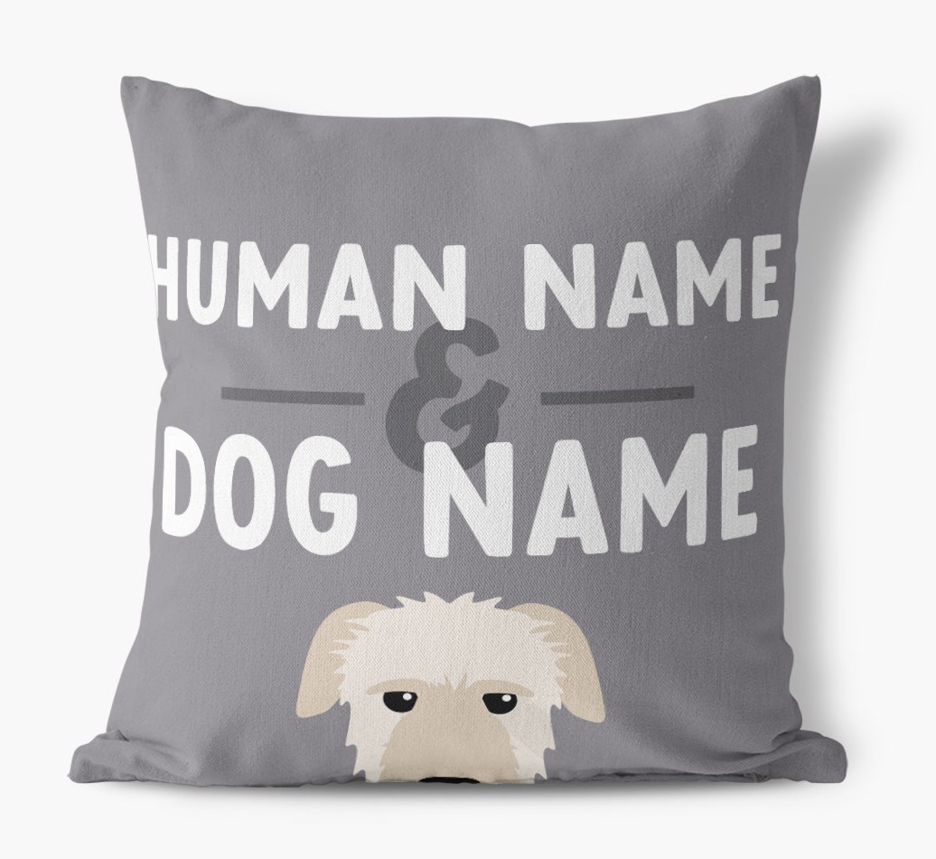 Human And Pet Name: Personalised {breedFullName} Canvas Cushion