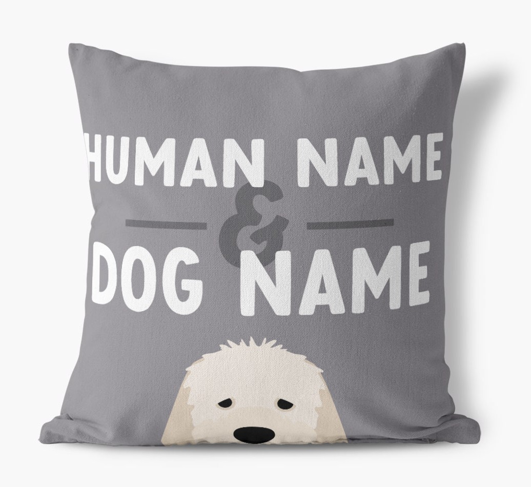 Human And Pet Name: Personalized {breedFullName} Canvas Pillow