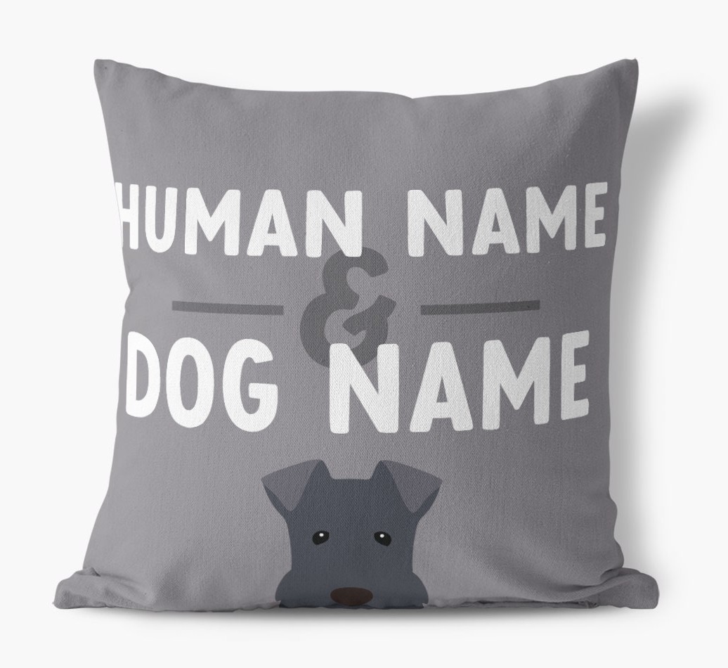 Human And Pet Name: Personalised {breedFullName} Canvas Cushion