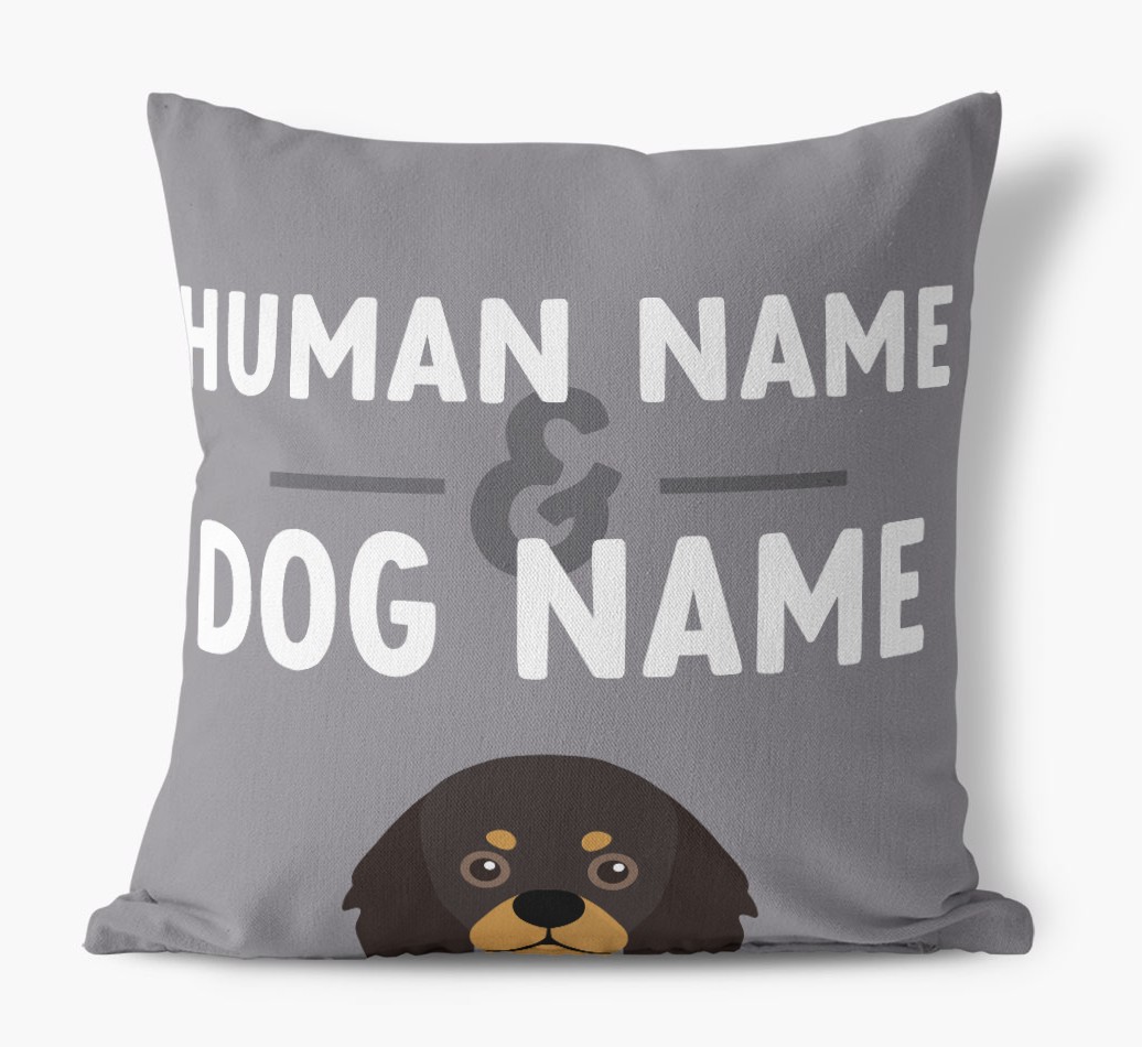 Human And Pet Name: Personalised {breedFullName} Canvas Cushion