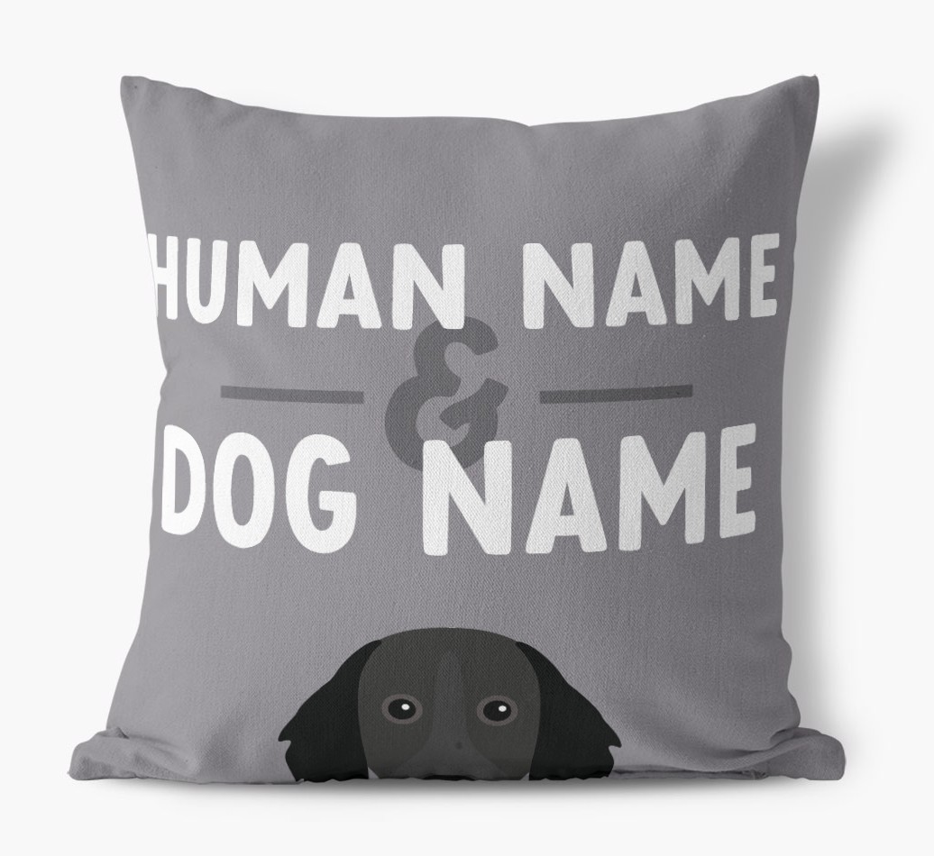 Human And Pet Name: Personalised {breedFullName} Canvas Cushion