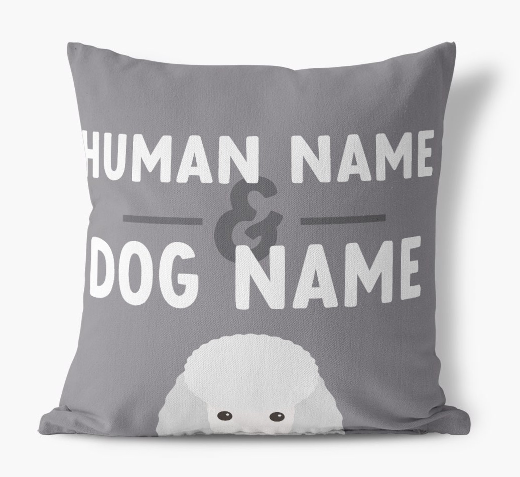 Human And Pet Name: Personalised {breedFullName} Canvas Cushion