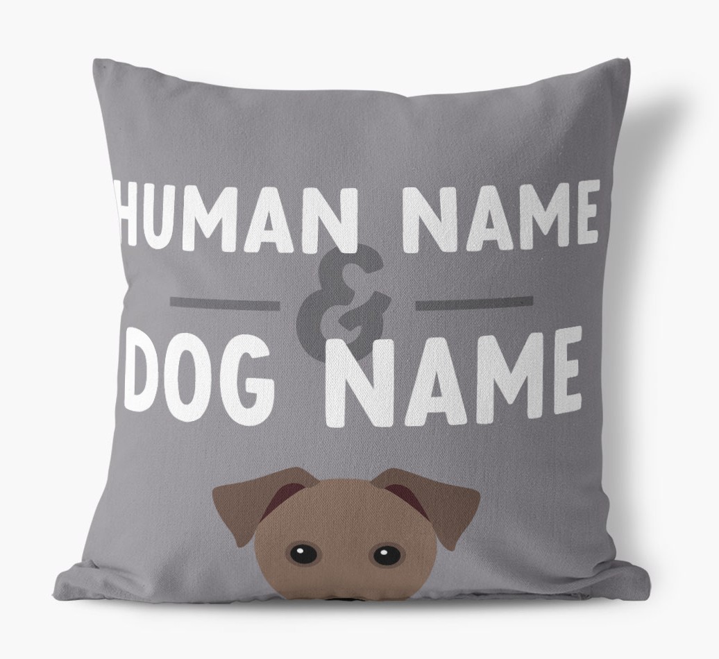 Human And Pet Name: Personalised {breedFullName} Canvas Cushion