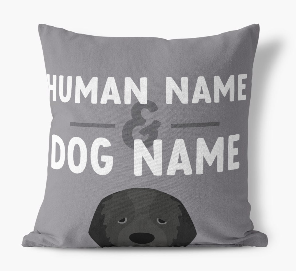 Human And Pet Name: Personalised {breedFullName} Canvas Cushion