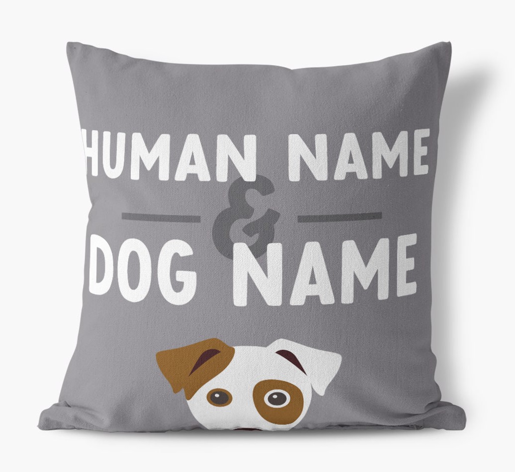 Human And Pet Name: Personalised {breedFullName} Canvas Cushion