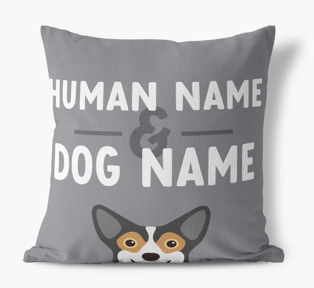 Human And Pet Name: Personalised {breedFullName} Canvas Cushion