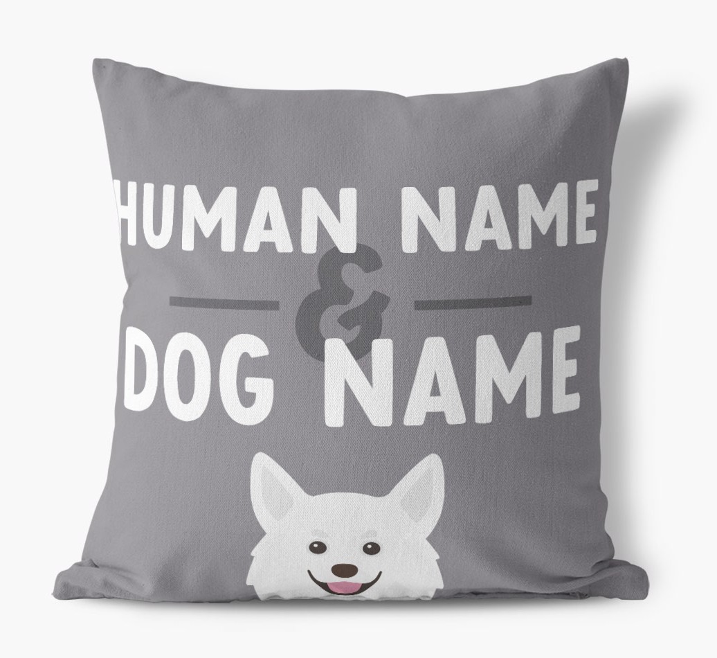 Human And Pet Name: Personalised {breedFullName} Canvas Cushion