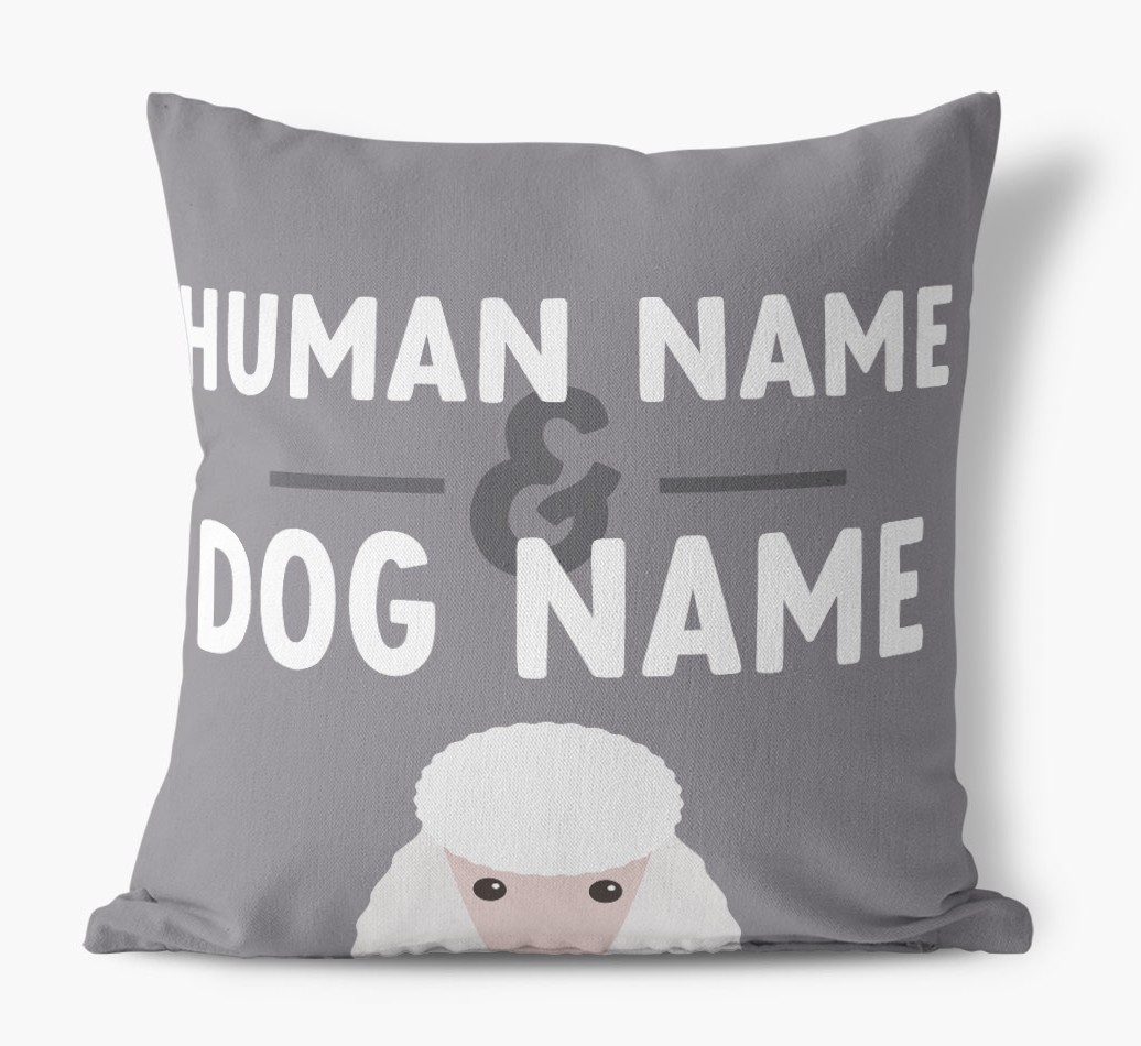 Human And Pet Name: Personalised {breedFullName} Canvas Cushion