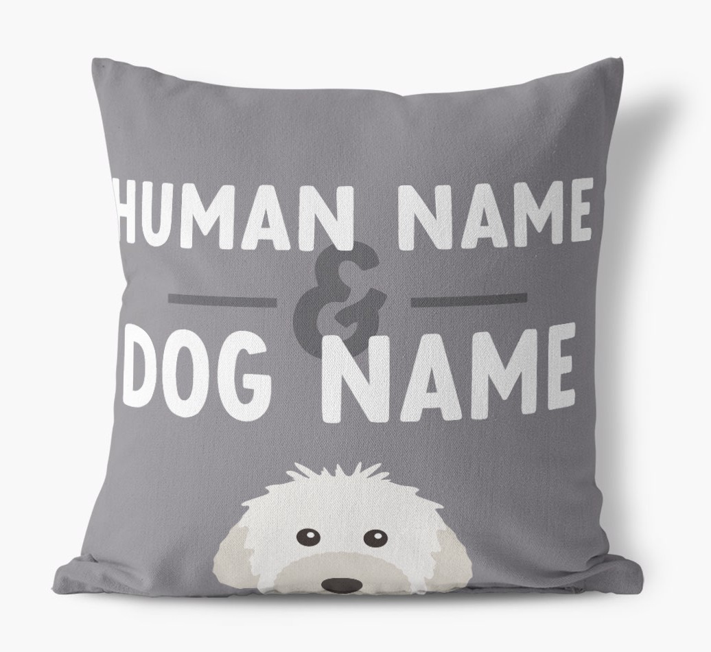 Human And Pet Name: Personalised {breedFullName} Canvas Cushion