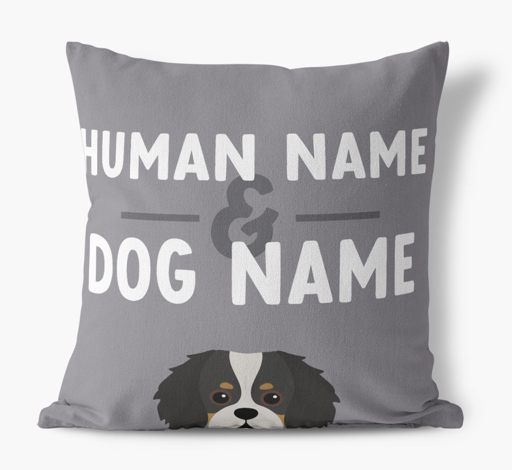 Human And Pet Name: Personalised {breedFullName} Canvas Cushion