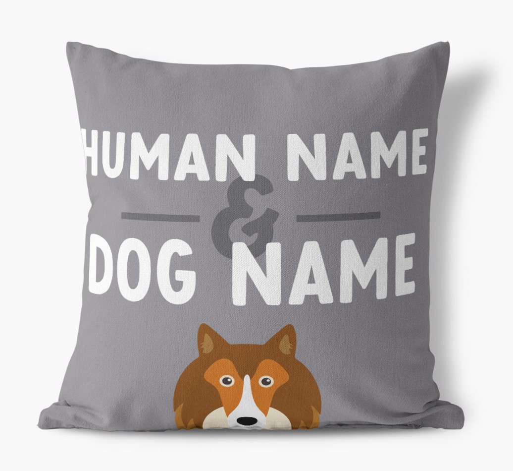 Human And Pet Name: Personalised {breedFullName} Canvas Cushion
