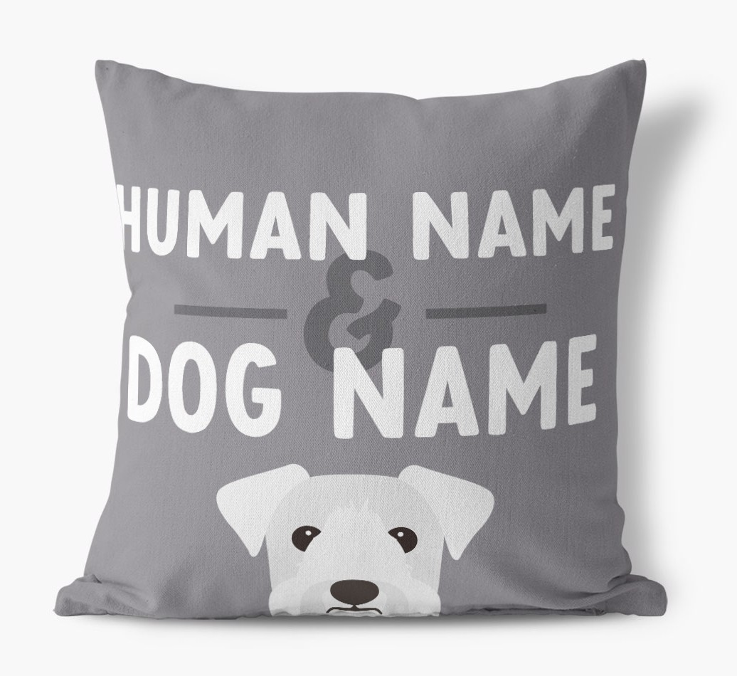 Human And Pet Name: Personalised {breedFullName} Canvas Cushion