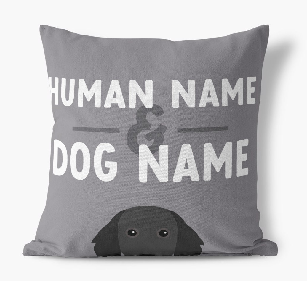 Human And Pet Name: Personalised {breedFullName} Canvas Cushion