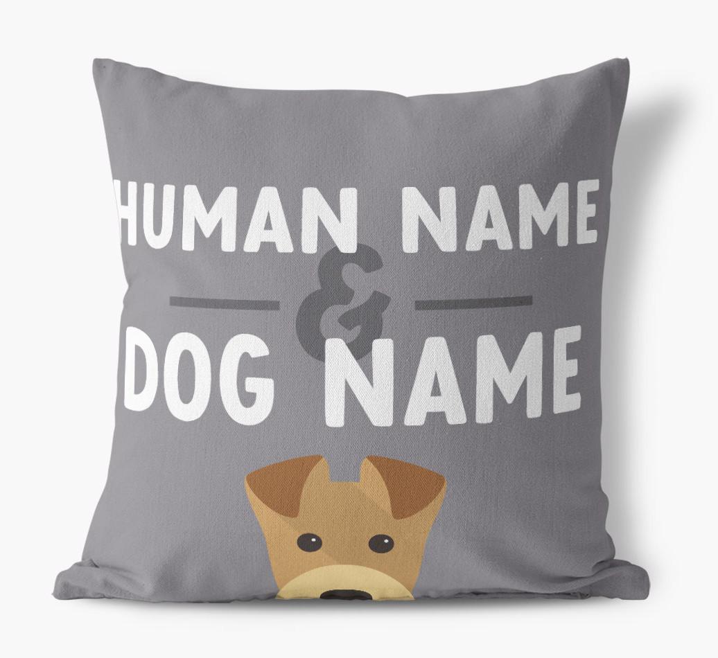 Human And Pet Name: Personalized {breedFullName} Canvas Pillow