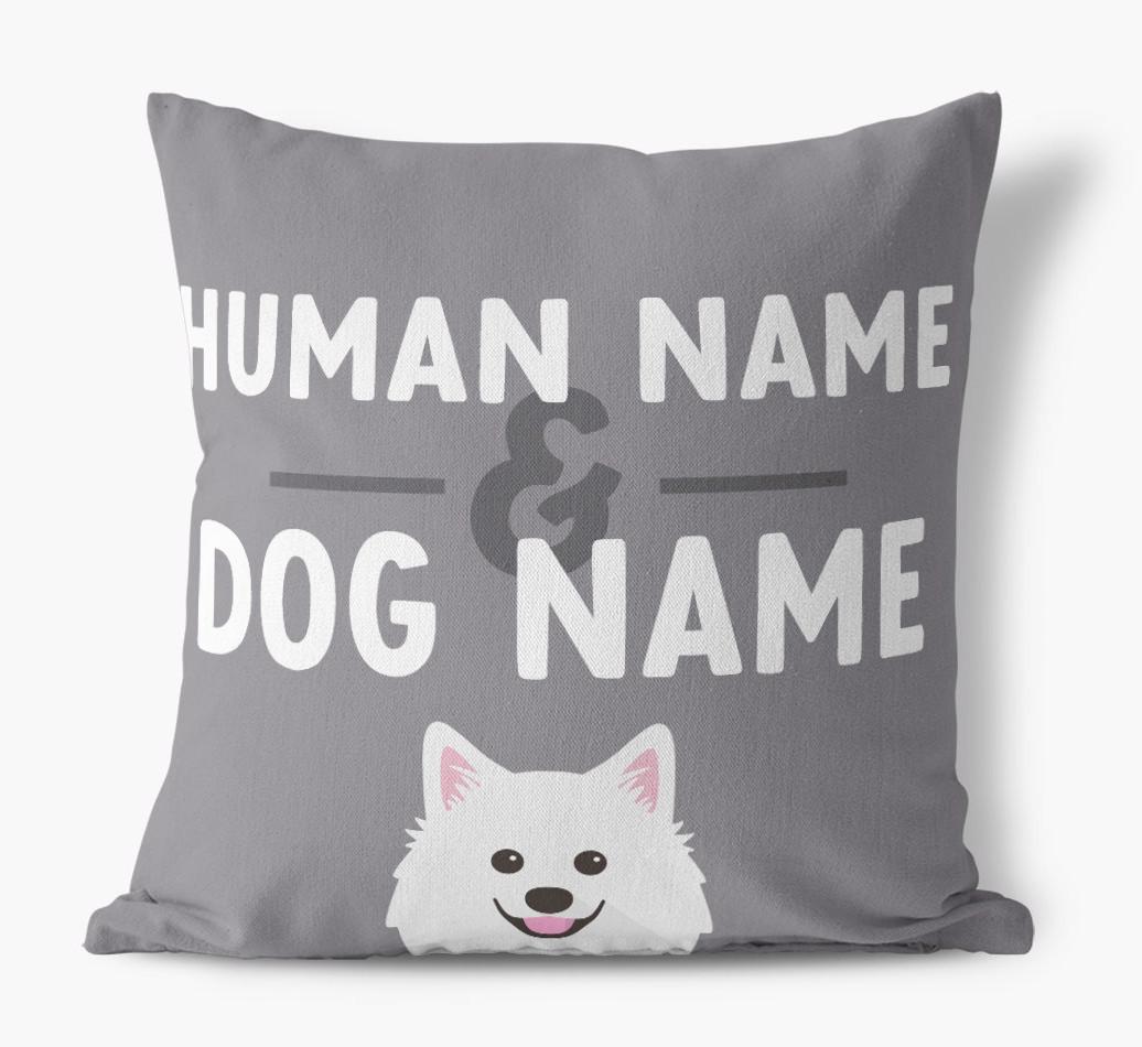 Human And Pet Name: Personalized {breedFullName} Canvas Pillow