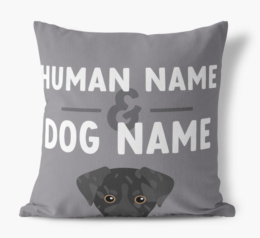 Human And Pet Name: Personalized {breedFullName} Canvas Pillow