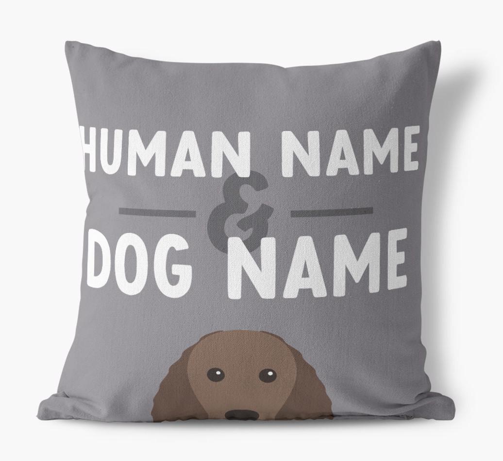 Human And Pet Name: Personalized {breedFullName} Canvas Pillow