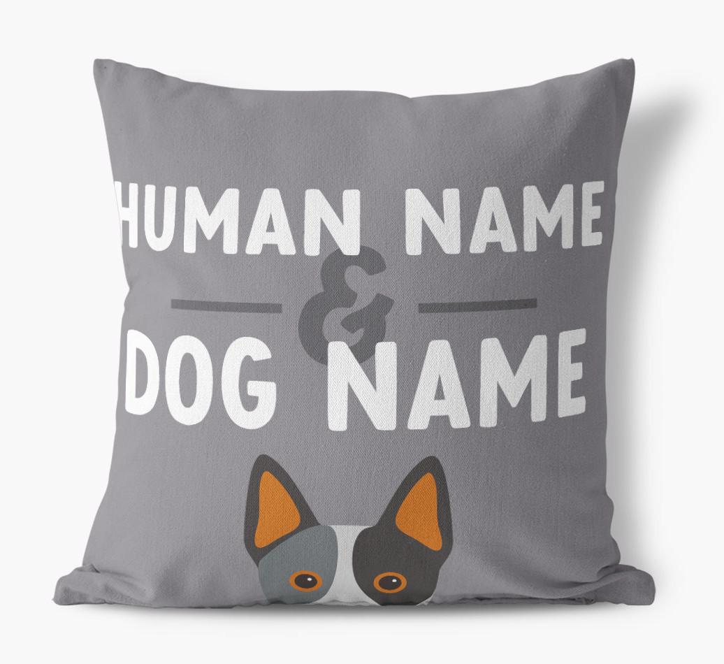 Human And Pet Name: Personalized {breedFullName} Canvas Pillow