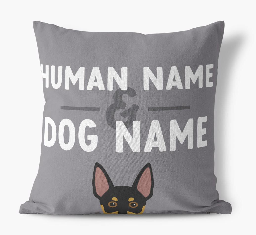 Human And Pet Name: Personalized {breedFullName} Canvas Pillow