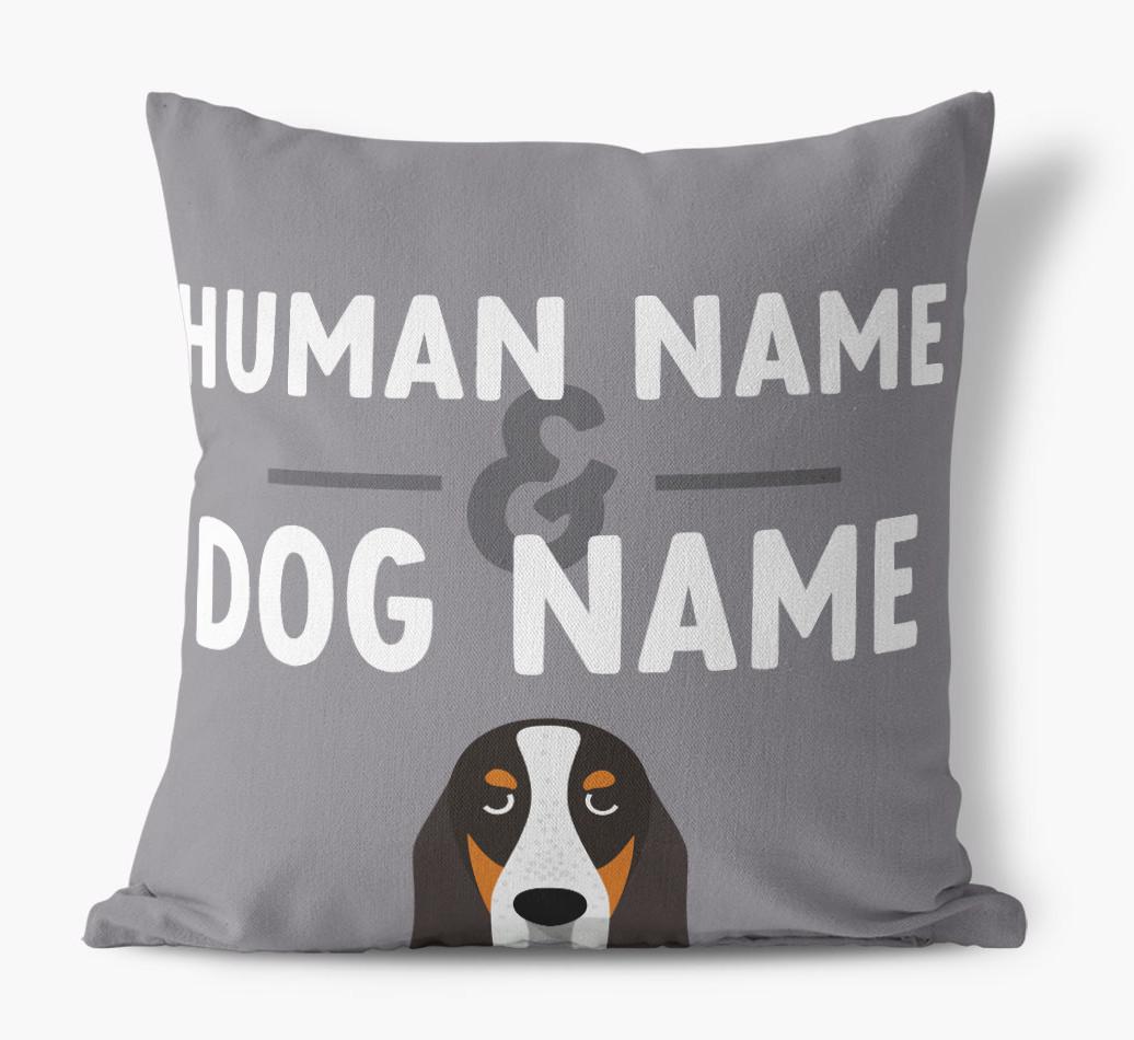 Human And Pet Name: Personalized {breedFullName} Canvas Pillow