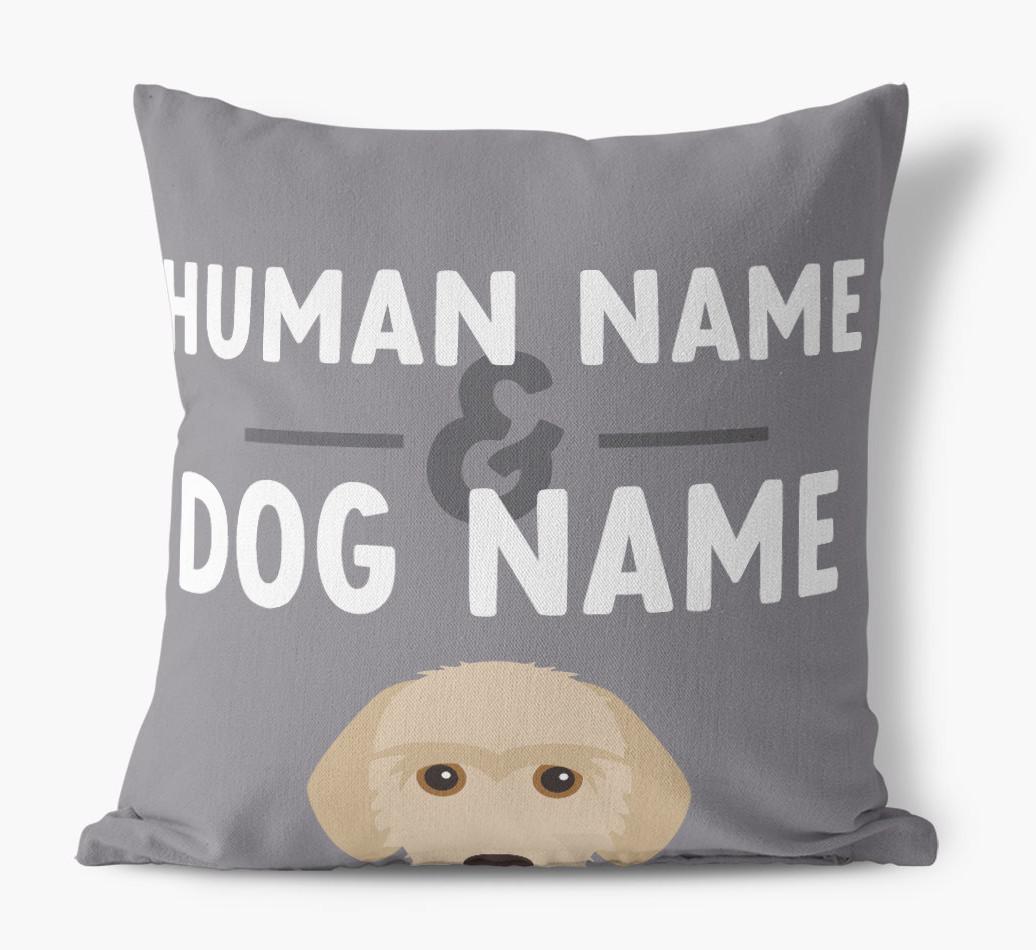 Human And Pet Name: Personalized {breedFullName} Canvas Pillow
