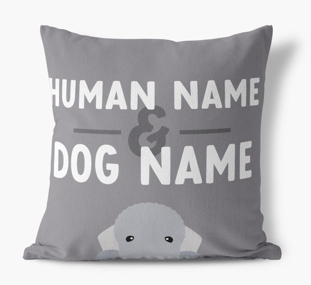 Human And Pet Name: Personalized {breedFullName} Canvas Pillow