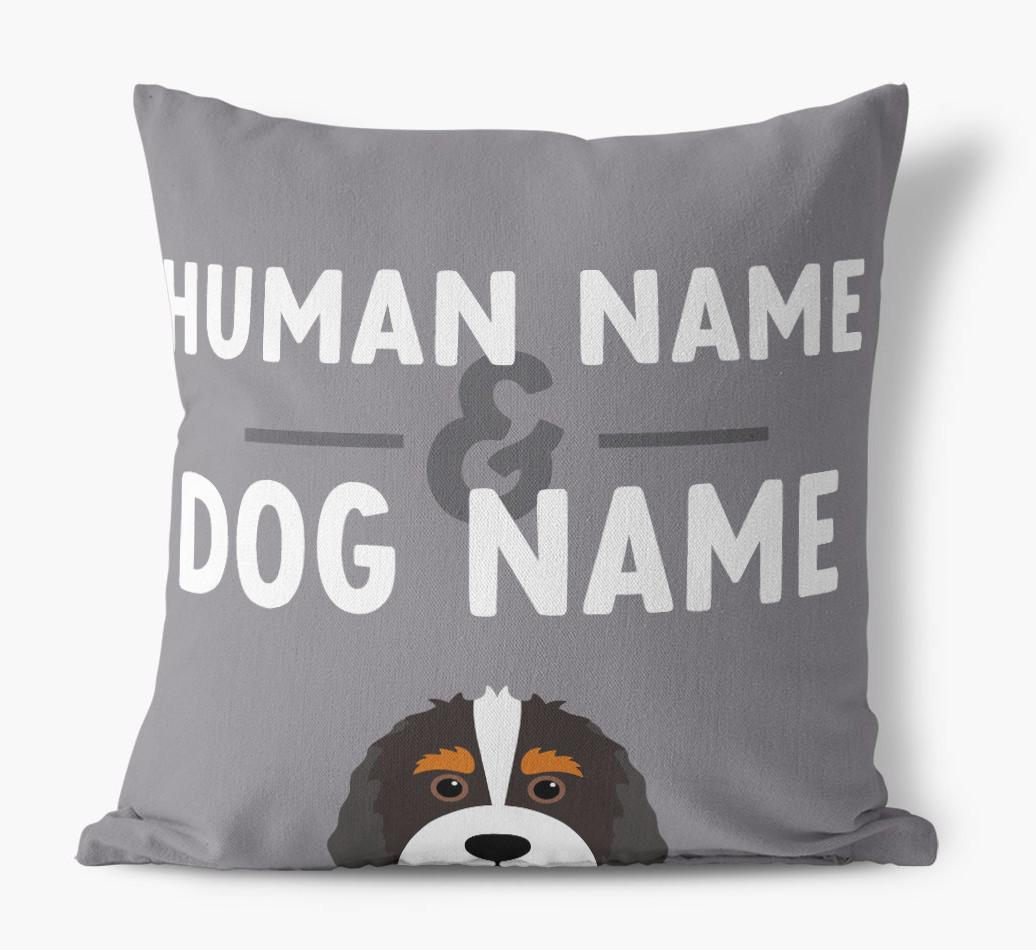 Human And Pet Name: Personalized {breedFullName} Canvas Pillow