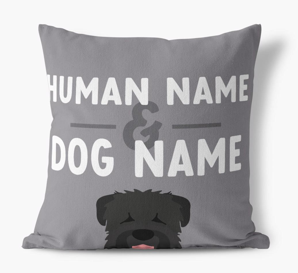 Human And Pet Name: Personalized {breedFullName} Canvas Pillow
