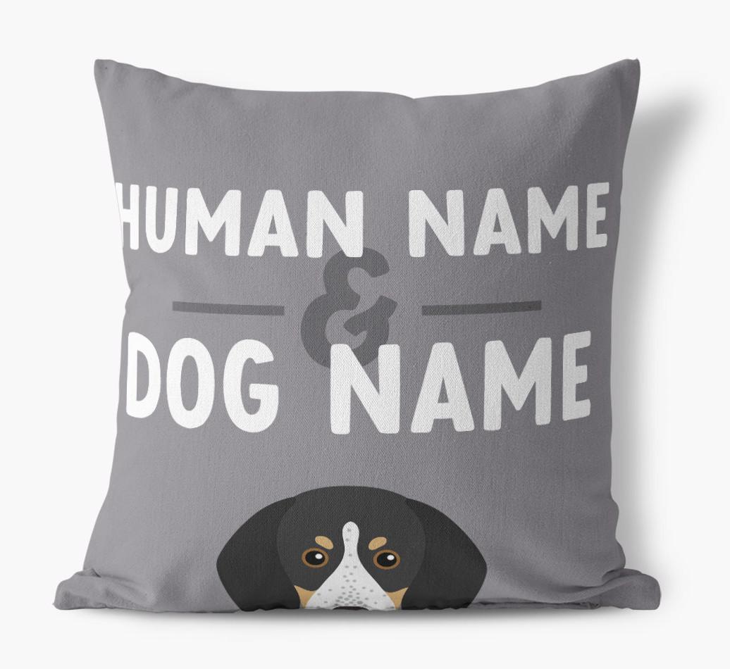 Human And Pet Name: Personalized {breedFullName} Canvas Pillow