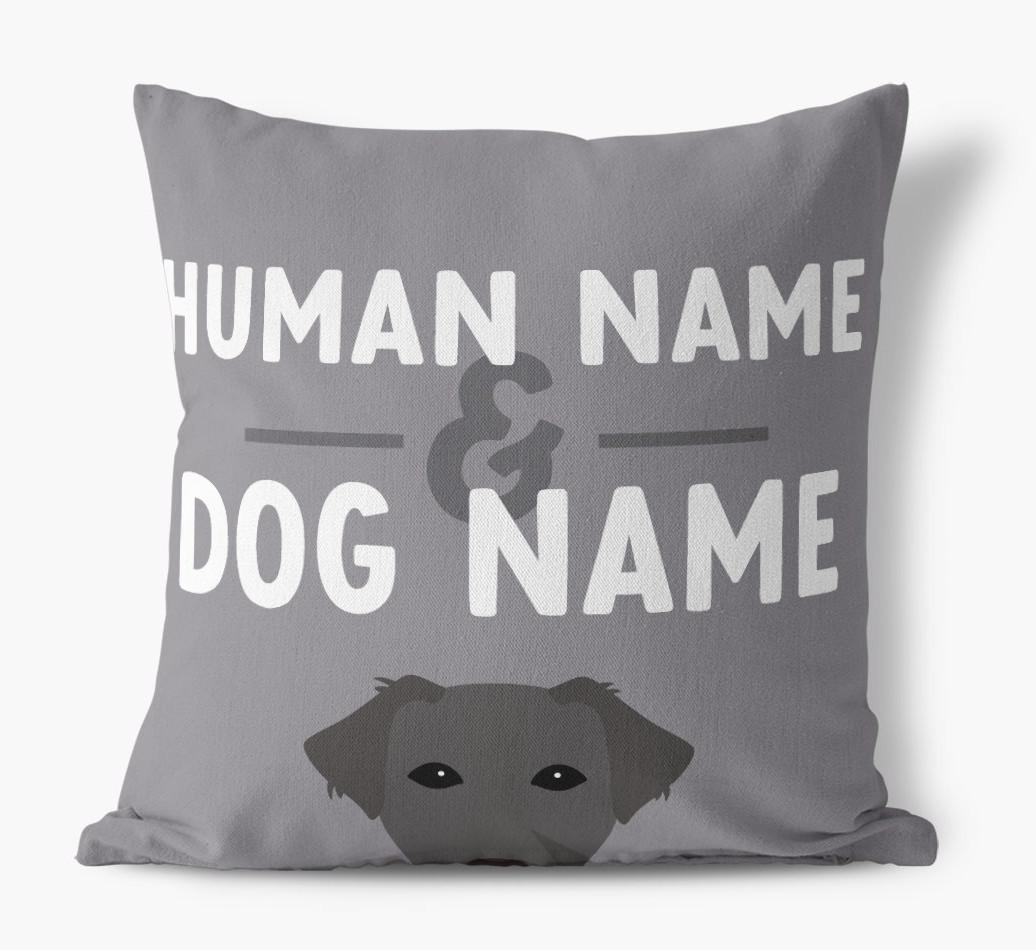 Human And Pet Name: Personalized {breedFullName} Canvas Pillow