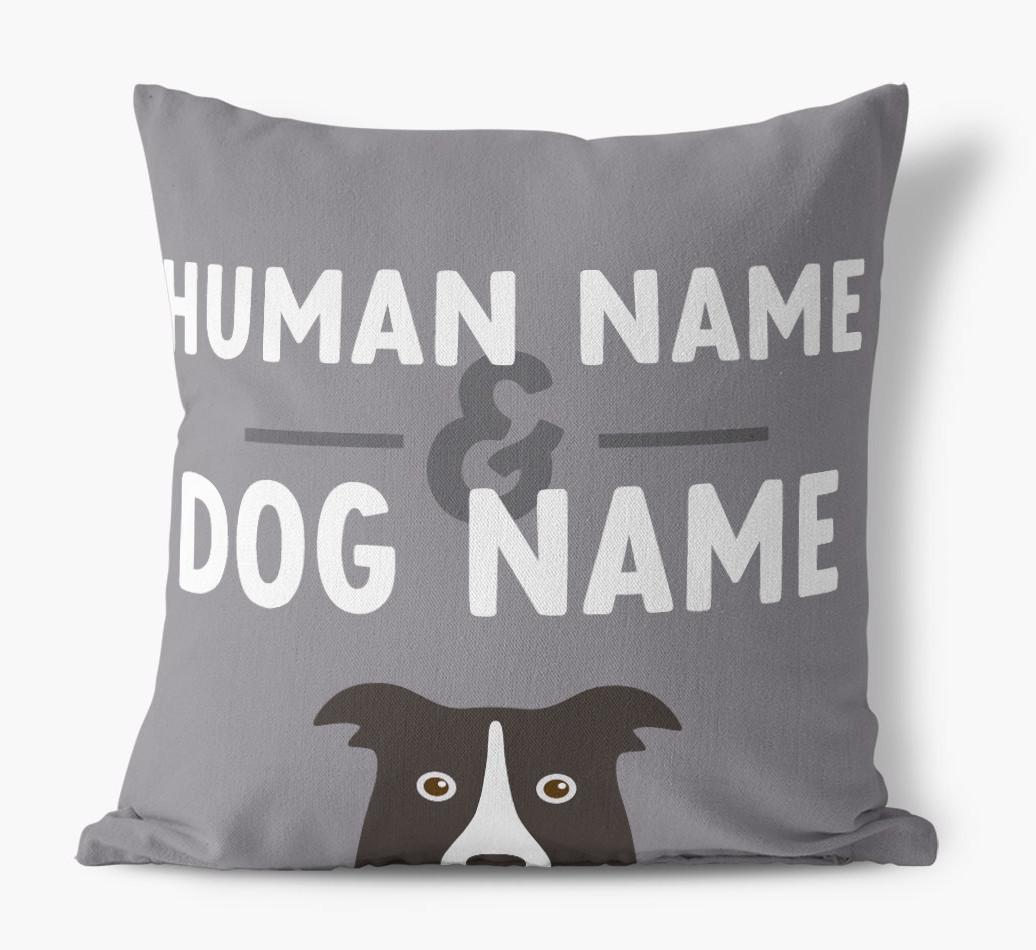 Human And Pet Name: Personalized {breedFullName} Canvas Pillow