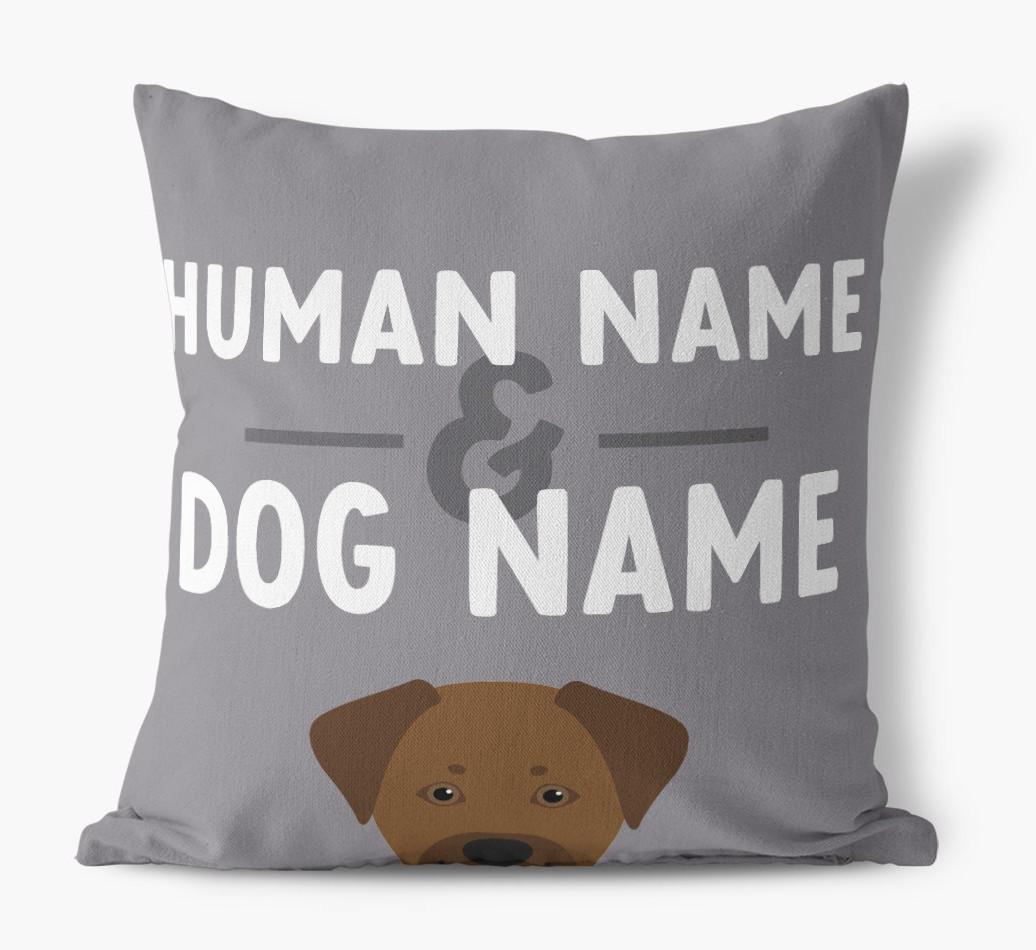 Human And Pet Name: Personalized {breedFullName} Canvas Pillow