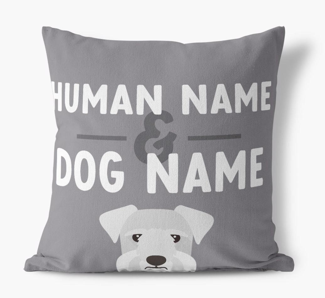 Human And Pet Name: Personalized {breedFullName} Canvas Pillow