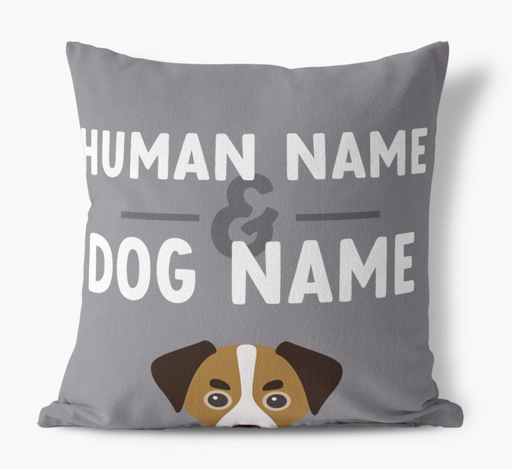 Human And Pet Name: Personalized {breedFullName} Canvas Pillow