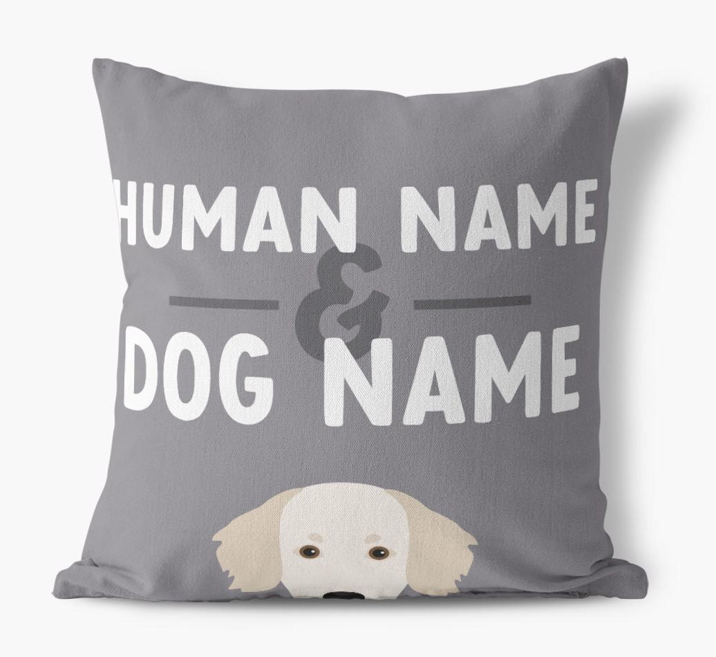 Human And Pet Name: Personalized {breedFullName} Canvas Pillow