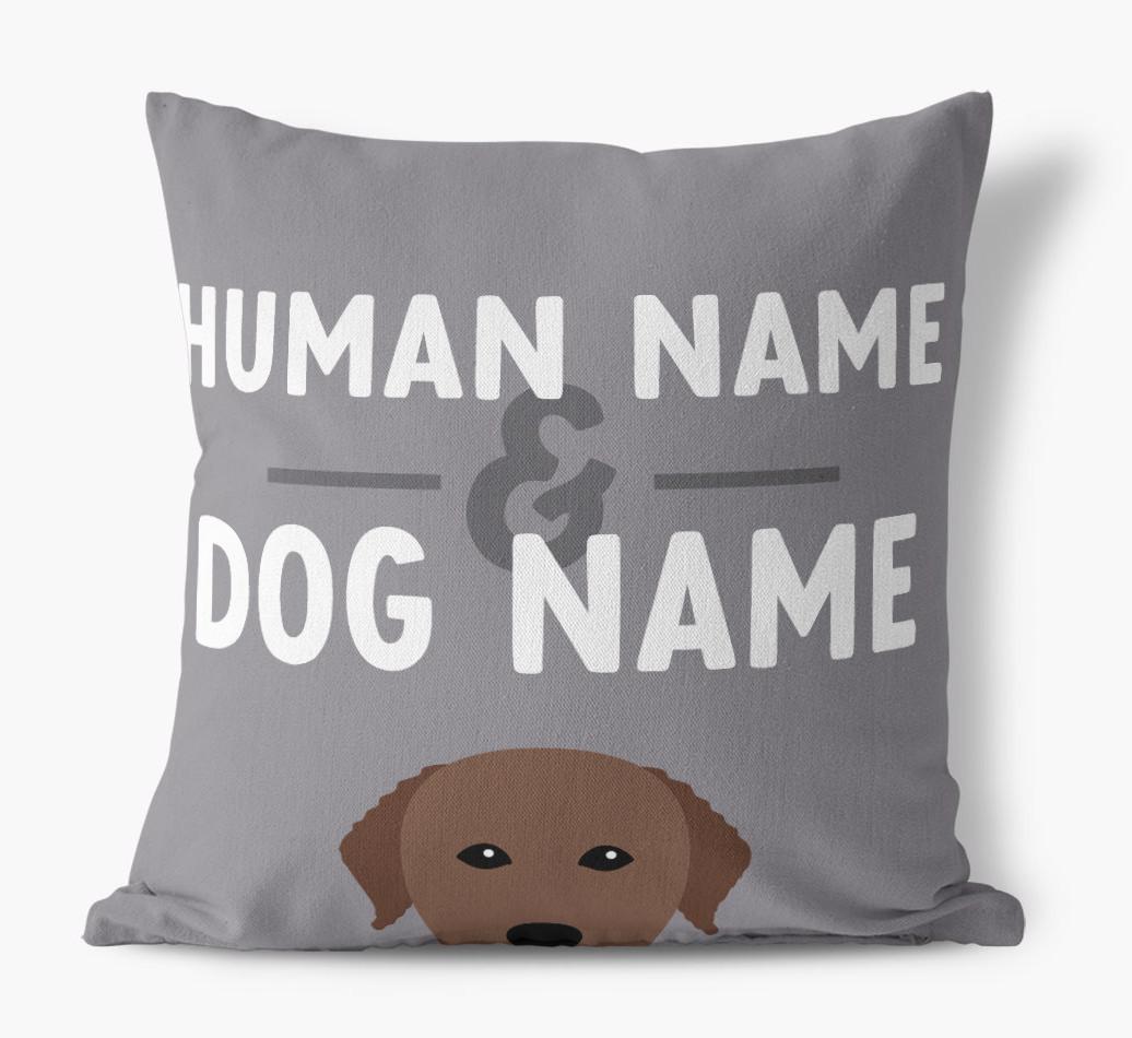 Human And Pet Name: Personalized {breedFullName} Canvas Pillow