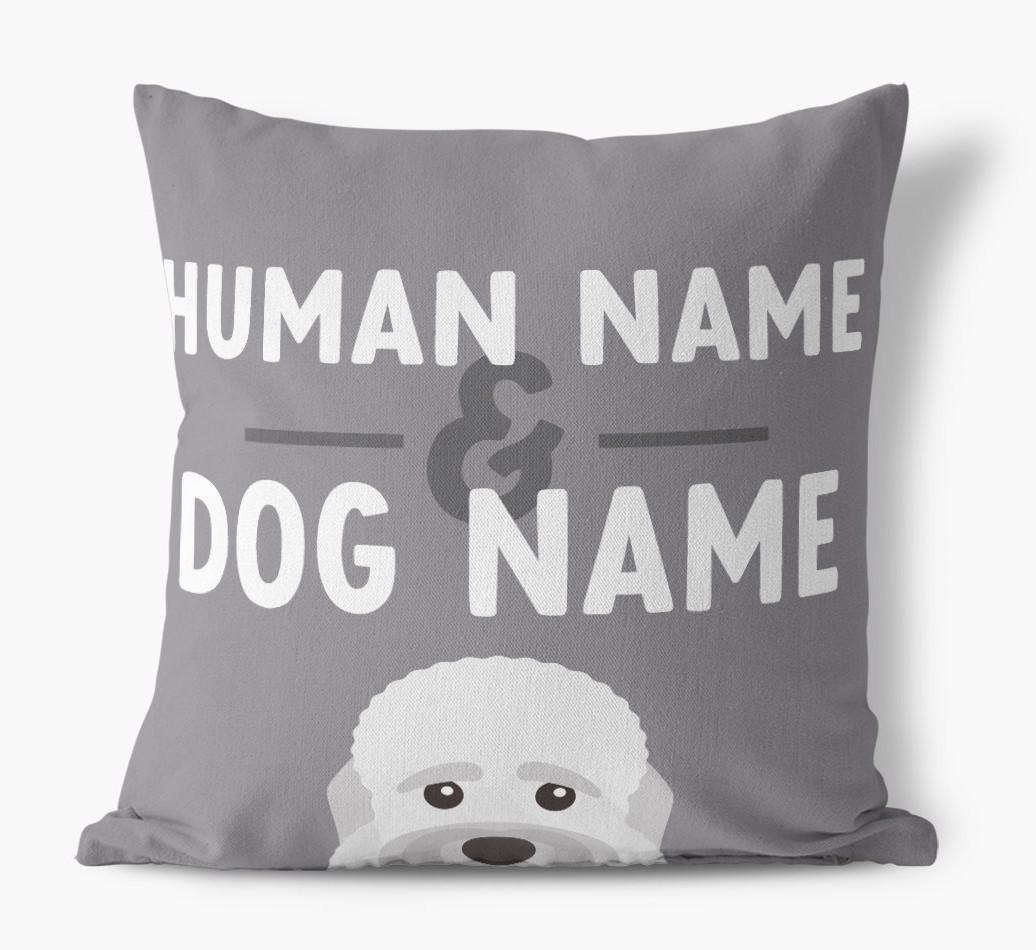 Human And Pet Name: Personalized {breedFullName} Canvas Pillow