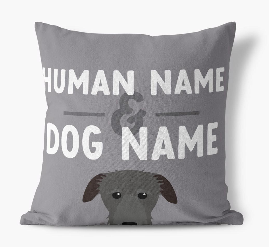 Human And Pet Name: Personalized {breedFullName} Canvas Pillow