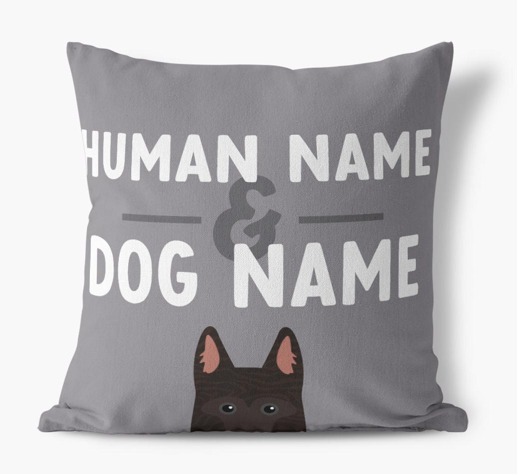Human And Pet Name: Personalized {breedFullName} Canvas Pillow