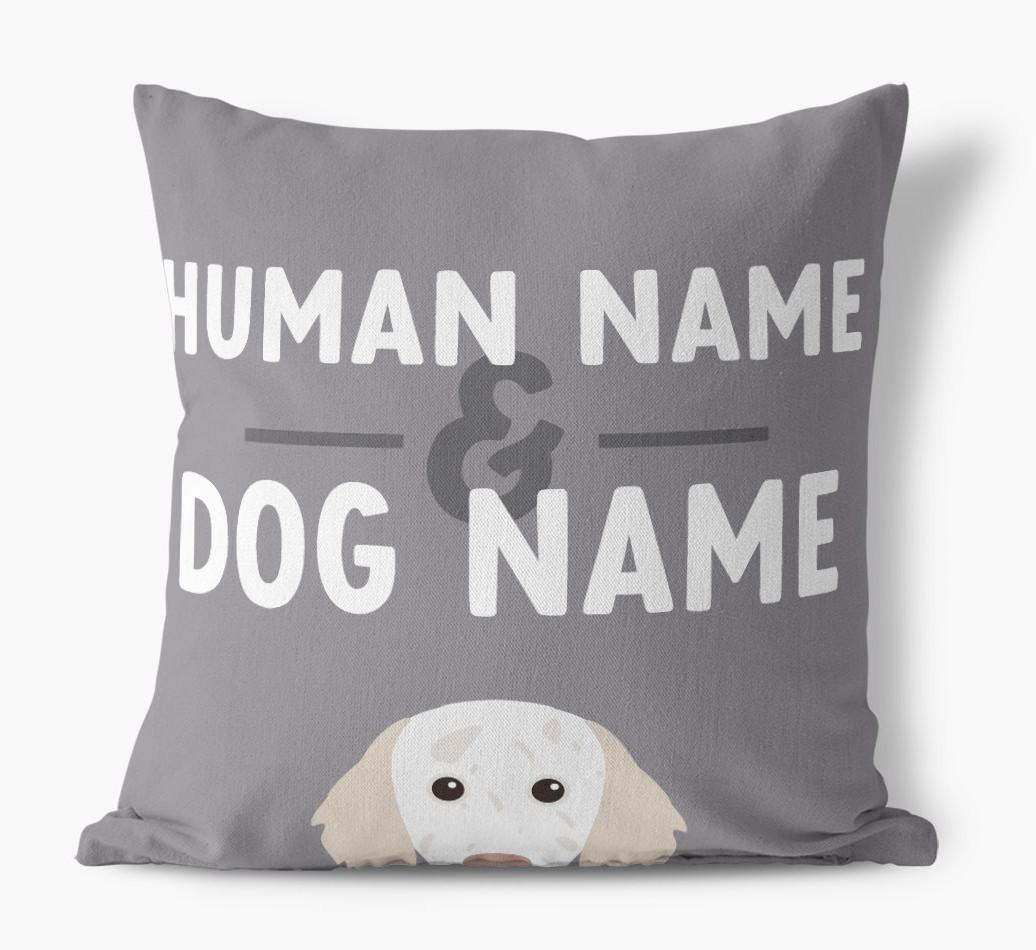 Human And Pet Name: Personalized {breedFullName} Canvas Pillow