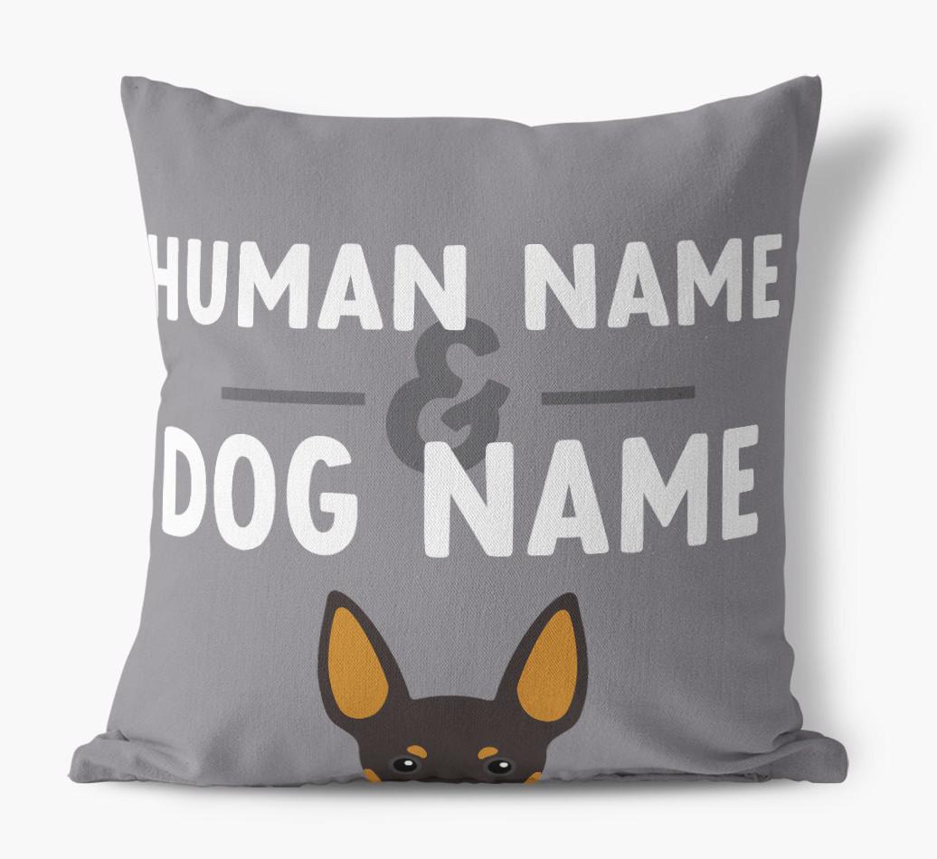Human And Pet Name: Personalized {breedFullName} Canvas Pillow